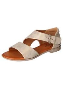 Sandale Mustang SHOES Gr. 38, beige (creme) Damen Schuhe Sommerschuh, Sandalette, Riemchensandale in asymmetrischer Optik