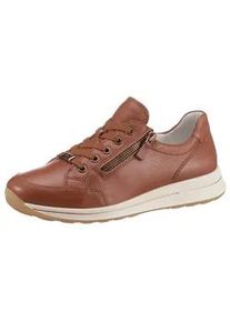 Sneaker Ara "OSAKA" Gr. 8,5 (42,5), braun (cognac) Damen Schuhe Freizeitschuh, Halbschuh, Schnürschuh in Komfortweite H = sehr weit