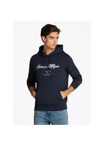 Hoodie Tommy Hilfiger "SCRIPT LOGO HOODY" Gr. XXXL, blau (desert sky) Herren Sweatshirts mit aufgesticktem Logo