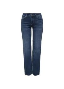 Straight-Jeans Only "ONLBLUSH MID STRAIGHT DNM TAI021 NOOS" Gr. XS (34), Länge 30, blau (dark blue denim) Damen Jeans