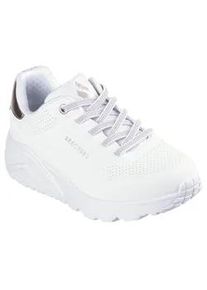 Sneaker Skechers "UNO LITE" Gr. 38, weiß Kinder Schuhe Freizeitschuh, Halbschuh, Schnürschuh mit metallic Fersenpatch