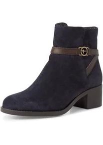 Stiefelette Tamaris Gr. 36, blau (navy) Damen Schuhe Blockabsatz, Businessschuh, Ankleboots mit T-Schmuckelement