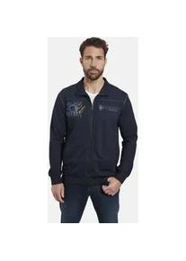 Sweatjacke Jan Vanderstorm "Sweatjacke SIVID" Gr. 7XL, blau (dunkelblau) Herren Sweatjacken