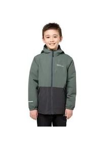 Outdoorjacke Jack Wolfskin "SNOWY DAYS JACKET K" Gr. 116, grün (slate green/) Kinder Jacken leicht,wetterfest und isolierend