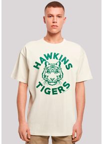 F4NT4STIC Herren T-Shirt "Stranger Things Hawkins Tigers", beige, casual, Gr. 4XL, Obermaterial: 100% Baumwolle, Shirts, Premium Qualität