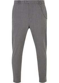 2Y STUDIOS Herren Stoffhose "2Y Studios Herren 2Y Cropped Pants Pinstripe", grau, Gr. 32, gestreift, 70% Baumwolle, 27% Polyester, 3% Elasthan, Hosen