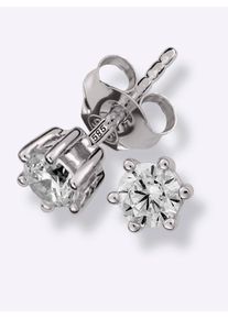 Lady Damen Paar Ohrstecker, Diamanten, silber, Diamanten, Ohrringe