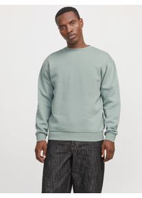 Jack & Jones JACK & JONES Herren Sweatshirt "JJEBRADLEY SWEAT CREW NOOS", grün, modisch, Gr. XS, unifarben, angeraute Sweatware, Obermaterial: 61% Polyester, 39%