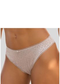 Lascana Damen Slip "Chiara", Gr. 44, beige, Mesh, Netz, Obermaterial: 85% Polyamid, 15% Elasthan, Unterhosen, mit graphischem Netz-Muster