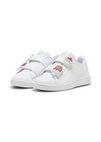 Puma Kinder Sneaker "Puma Smash 3.0 Badges Sneakers Mädchen", Gr. 34, weiß, Obermaterial: Synthetik, Textil; Futter: Textil; Laufsohle: Gummi, Schuhe