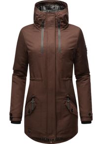 Navahoo Damen Wintermantel "Avrille II", braun, modisch, Gr. XS, Oberstoff: 70% Baumwolle, 30% Polyester, Futter: 100% Polyester, Wattierung: 100%