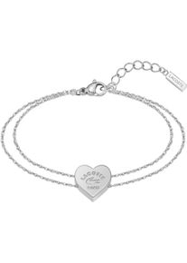 Lacoste Damen Armkette "LOVE MY CROC, Herz, 2040396, 2040397, 2040400", Edelstahl, silber, Edelstahl, Armbänder