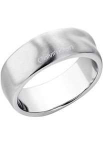 Calvin Klein Herren Fingerring "CK METALLIC WAVES, 35100036G,H, 35100037G,H", 62, Edelstahl, 8mm, silber, Edelstahl, Fingerringe