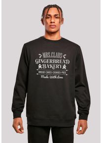 F4NT4STIC Herren Sweatshirt "Santas Gingerbread Bakery Retro Weihnachten", schwarz, casual, Gr. XXL, Obermaterial: 50% Baumwolle, 50% Polyester,