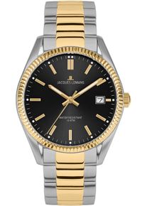 Jacques Lemans Damen Quarzuhr "Derby", gold, Armbanduhren, Armbanduhr,Herrenuhr,Damenuhr,Edelstahlarmband,bis 10 bar wasserd.