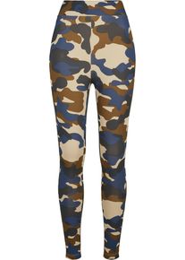 Urban Classics Damen Leggings "Urban Classics Damen Ladies High Waist Camo Tech Leggings", bunt, Gr. M, 77% Polyester, 23% Elasthan, Hosen