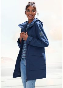 ELBSAND Damen Regenjacke, blau, modisch, Gr. S, unifarben, Obermaterial: 100% Polyester. Futter: 100% Polyester. Wattierung: 100% Polyester, Jacken,