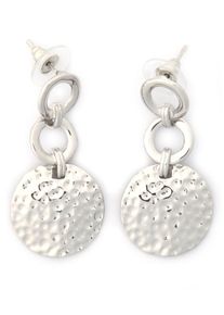 Firetti Damen Paar Ohrstecker "mit Kreisen, elegant, edel strukturiert", Metall, grau, Metall, Ohrringe