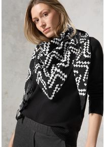 Cecil Damen Halstuch, schwarz, casual, bedruckt, Stoff, 55% Viskose, 27% Polyester, 18% Polyamid, Modetücher, softer Materialmix