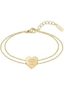Lacoste Damen Armkette "LOVE MY CROC, Herz, 2040396, 2040397, 2040400", Edelstahl, gold, Edelstahl, Armbänder