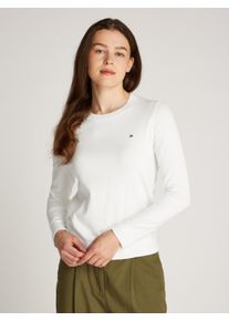 Tommy Hilfiger Damen Rundhalspullover "CO JERSEY STITCH LS C-NK SWT", beige, casual, Gr. XXL, unifarben, Strick, Obermaterial: 67% Baumwolle, 33%