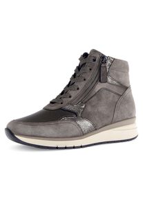 Gabor Damen Keilsneaker "Capri", Gr. 36, gold, Veloursleder, Lederimitat, sportlich, Schuhe, Komfortschuh, High-Top-Sneaker, Schnürer, Komfortweite K