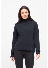 Derbe Damen Strickpullover "Matrosenplünn", blau, Basic, Gr. S, Obermaterial: 100% Baumwolle, Pullover, Maritim, Nachhaltig, Reißverschluss