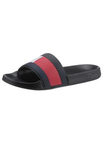 Tommy Hilfiger Herren Badepantolette "RUBBER TH FLAG POOL SLIDE", Gr. 41, bunt, Gummi, sportlich, Schuhe, Sommerschuh, Poolslides, Schlappen, für Bad