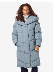 Noisy may Damen Steppjacke "NMNEW TALLY L/S LONG JACKET NOOS", grau, casual, Gr. S, unifarben, Web, Steppware, Obermaterial: 100% Polyester, Jacken