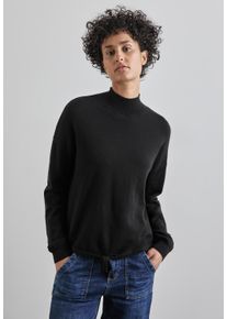 Street One Damen Stehkragenpullover, schwarz, casual, Gr. 34, unifarben, Stoff, 30% Polyester, 29% Polyacryl, 21% Viskose, 20% Nylon, Pullover, im