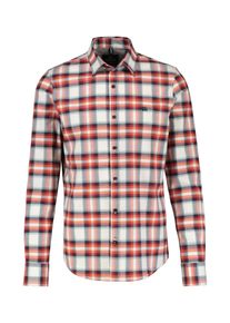 Lerros Herren Karohemd "Lerros Karohemd in weicher Flanellqualität", orange, Gr. 6XL, 98% Baumwolle, 2% Elasthan, Hemden