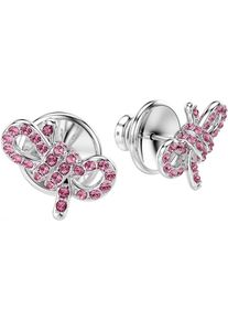 Swarovski Damen Paar Ohrstecker "Schmuck Geschenk Ohrringe Lifelong Bow, Schleife, 5723557", Metall, rosa, Metall, Ohrringe, mit Swarovski Kristall