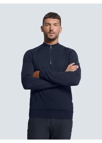 NO EXCESS Herren Rundhalspullover "NO EXCESS Half Zip Pullover", blau, Gr. XXL, 70% Viskose, 30% Nylon, Pullover