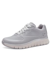Tamaris Damen Keilsneaker, Gr. 37, grau, Textil, Lederimitat, unifarben, sportlich, Schuhe, Freizeitschuh, Halbschuh, Schnürschuh mit
