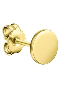 Firetti Damen Single-Ohrstecker "Schmuck Geschenk Gold 375 Ohrschmuck einzeln Scheibe", Gelbgold 375, gold, Gelbgold 375, Ohrringe