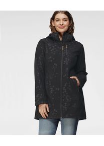 Polarino Damen Softshellmantel, schwarz, sportlich, Gr. 40, Softshell, Obermaterial: 94% Polyester, 6% Elasthan. Futter: 100% Polyester.