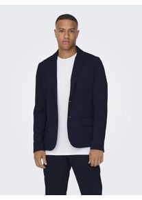 Only & Sons ONLY & SONS Herren Sakko "ONSMARK SLIM 0209. BLAZER NOOS", blau, elegant, Gr. M, unifarben, Web, Obermaterial: 64% Viskose, 31% Polyester, 5%