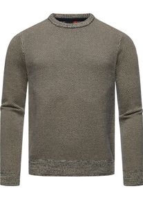 Ragwear Herren Strickpullover "Larrs", grau, casual, Gr. L, 60% Baumwolle, 40% Acryl, Pullover, stylischer Herren Sweatpullover mit Rippbündchen
