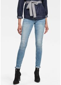 G-Star Raw G-STAR Damen Skinny-fit-Jeans "3301 High Skinny", blau, modisch, Gr. 32, Denim/Jeans, Obermaterial: 91% Baumwolle, 7% Elastomultiester, 2% Elasthan,