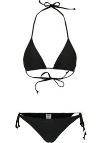 Urban Classics Damen Bügel-Bikini "Urban Classics Damen Ladies Recycled Triangle Bikini", schwarz, Gr. L, 83% Polyester, 17% Elasthan, Bikini-Sets