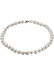 Firetti Damen Perlenkette "Schmuck Geschenk Gold 585 Halsschmuck Halskette", Weißgold 585-Seide-Perlen, L: 43cm B: 11mm, weiß, Weißgold 585, Seide,