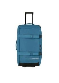 Reisetasche Travelite "KICK OFF L, 68 cm" Gr. B/H/T: 68cm x 37cm x 26cm, blau (petrol) Taschen Duffle Bag Reisegepäck Sporttasche Reisebag mit Trolleyfunktion