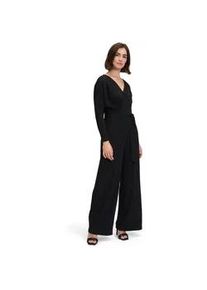 Overall Vera Mont "Vera Mont Jumpsuit mit Bindegürtel" Gr. 40, Normalgrößen, schwarz Damen Overalls Bindeband