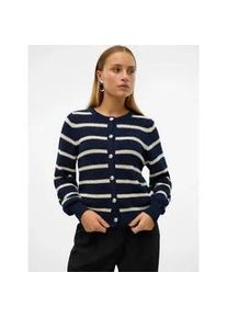 Véro Moda Strickjacke VERO MODA "VMAMAZING LS O-NECK CARDIGAN BOO" Gr. M (38), blau (navy blazer detail:w. birch) Damen Strickjacken