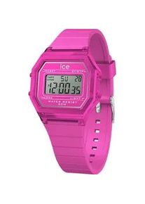 Ice Watch Chronograph ICE-WATCH "ICE digit retro - Clear Small" Armbanduhren pink Damen Armbanduhr, Quarzuhr, Damenuhr, Silikonarmband, Datum, digital