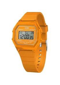 Ice Watch Chronograph ICE-WATCH "ICE digit retro - Clear Small" Armbanduhren orange Damen Armbanduhr, Quarzuhr, Damenuhr, Silikonarmband, Datum, digital