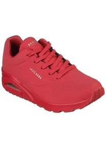 Wedgesneaker Skechers "UNO STAND ON AIR" Gr. 41, rot Damen Schuhe weich gepolsterte Innensohle, Freizeitschuh, Halbschuh, Schnürschuh