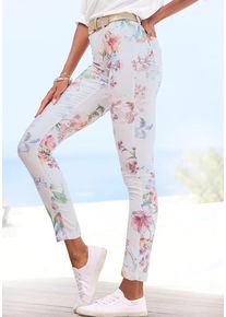 Lascana 7/8-Jeggings mehrfarbig Gr. 34 für Damen. Mit Allover-Druck. Sehr Figurbetont. Nachhaltig.