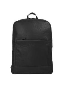 XZONE Cityrucksack X-ZONE Gr. B/H/T: 30cm x 45cm x 10cm, schwarz Rucksäcke echt Leder