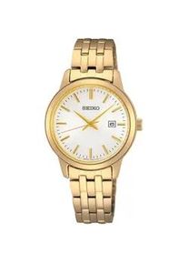 Quarzuhr Seiko "SUR412P1" Armbanduhren goldfarben Damen Armbanduhr, Damenuhr, Datum, Edelstahlarmband